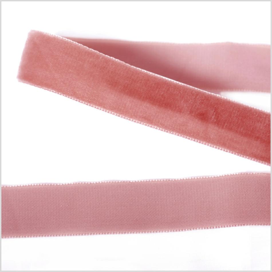 Velvet | Dark Dusty Rose Single Face Velvet Ribbon – 0.875" Ribbons Dark Dusty Rose