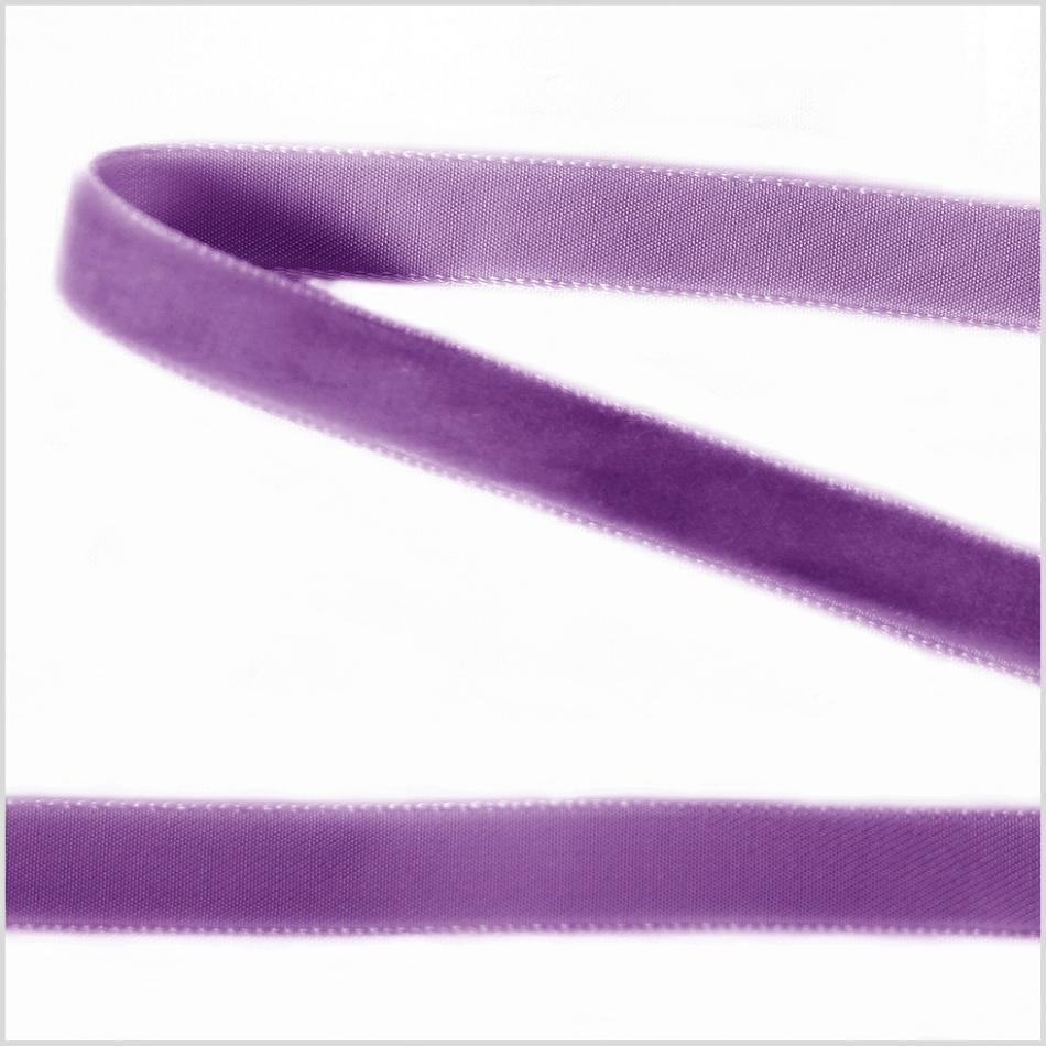 Velvet | Dark Grape Single Face Velvet Ribbon – 0.375" Ribbons Dark Grape