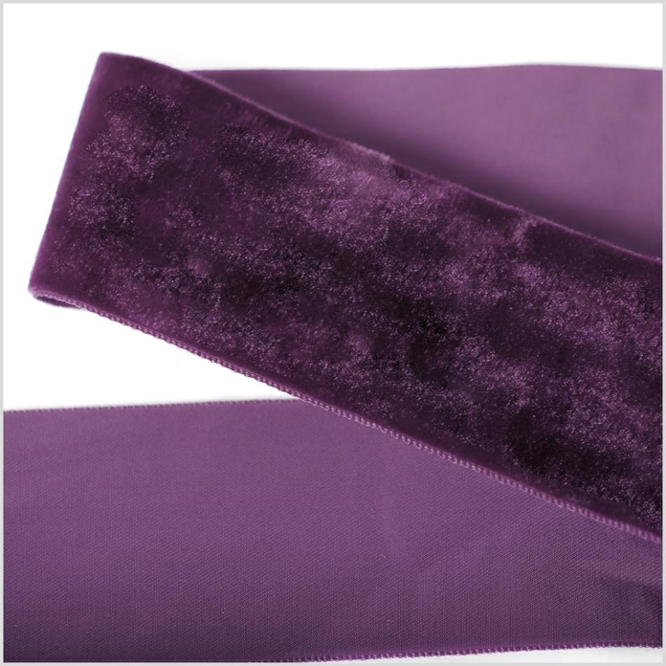 Velvet | Dark Grape Single Face Velvet Ribbon – 2" Ribbons Dark Grape