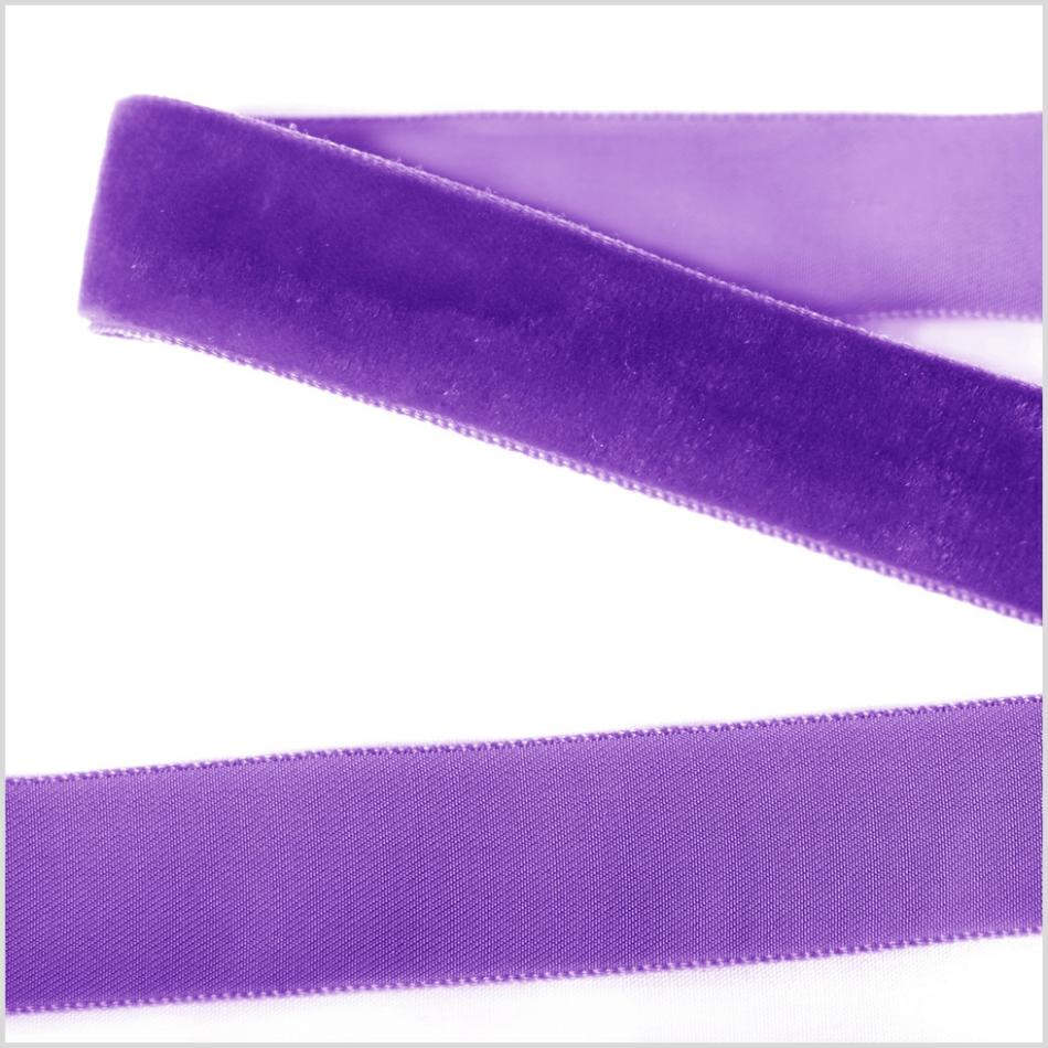 Velvet | Dark Grape Single Face Velvet Ribbon – 7/8" Ribbons Dark Grape