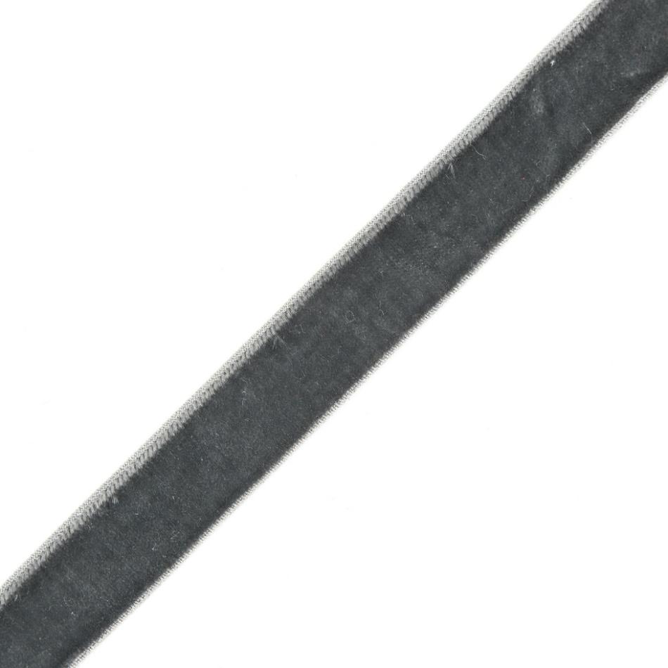 Velvet | Dark Gray Stretch Velvet Ribbon – 0.625" Ribbons Dark Gray