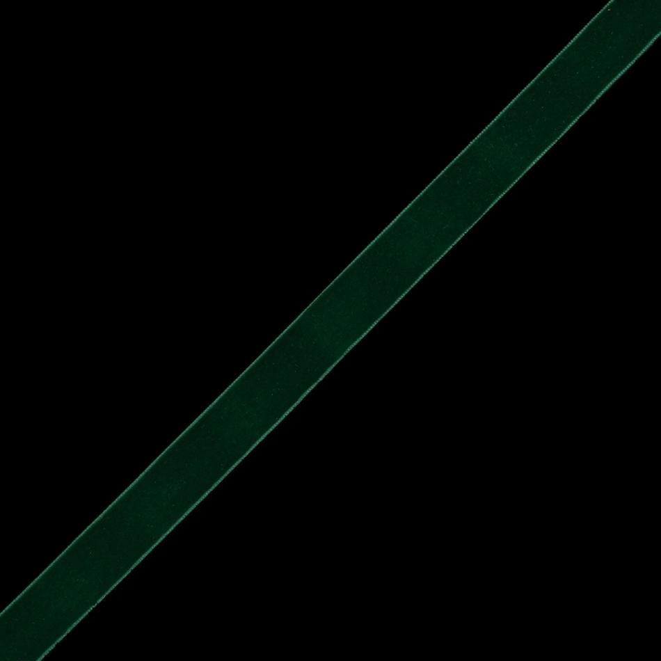 Velvet | Dark Green Single Face Velvet Ribbon – 0.875" Ribbons Dark Green