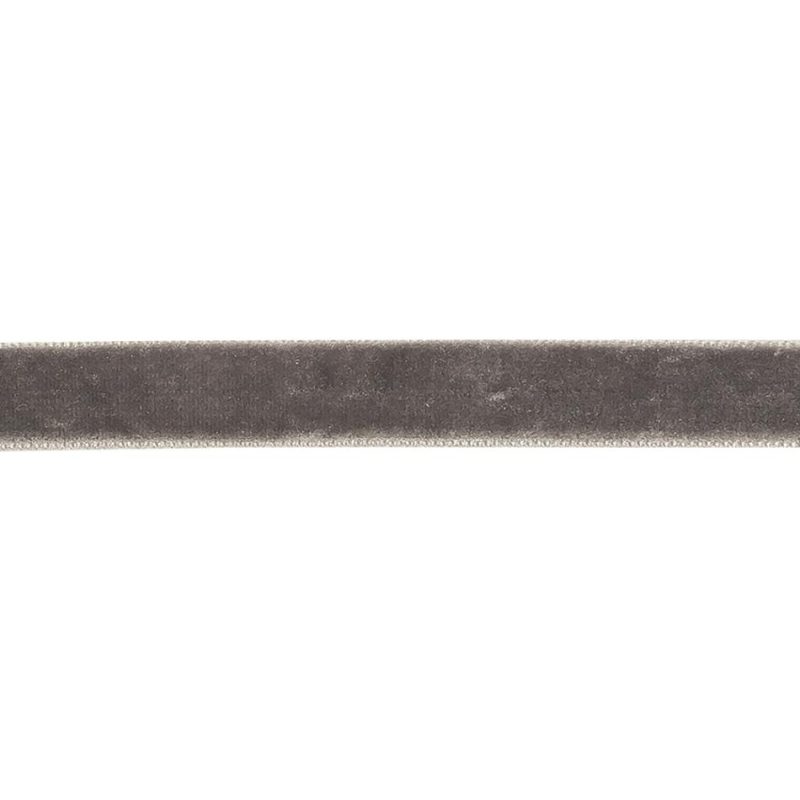 Velvet | Dark Gull Gray Single Face Velvet Ribbon – 0.5" Ribbons Dark Gull Gray