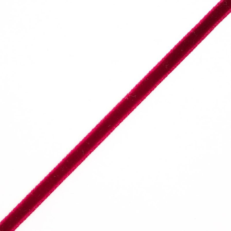 Velvet | Dark Red Single Face Velvet Ribbon – 5Mm Ribbons Dark Red