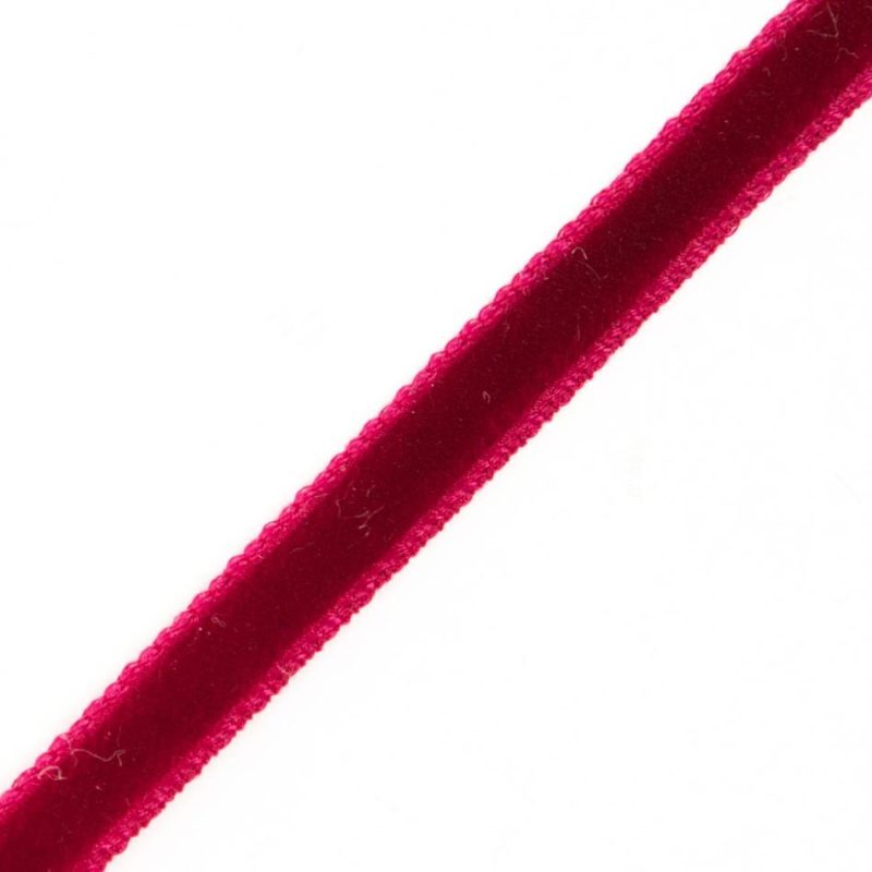 Velvet | Dark Red Single Face Velvet Ribbon – 5Mm Ribbons Dark Red