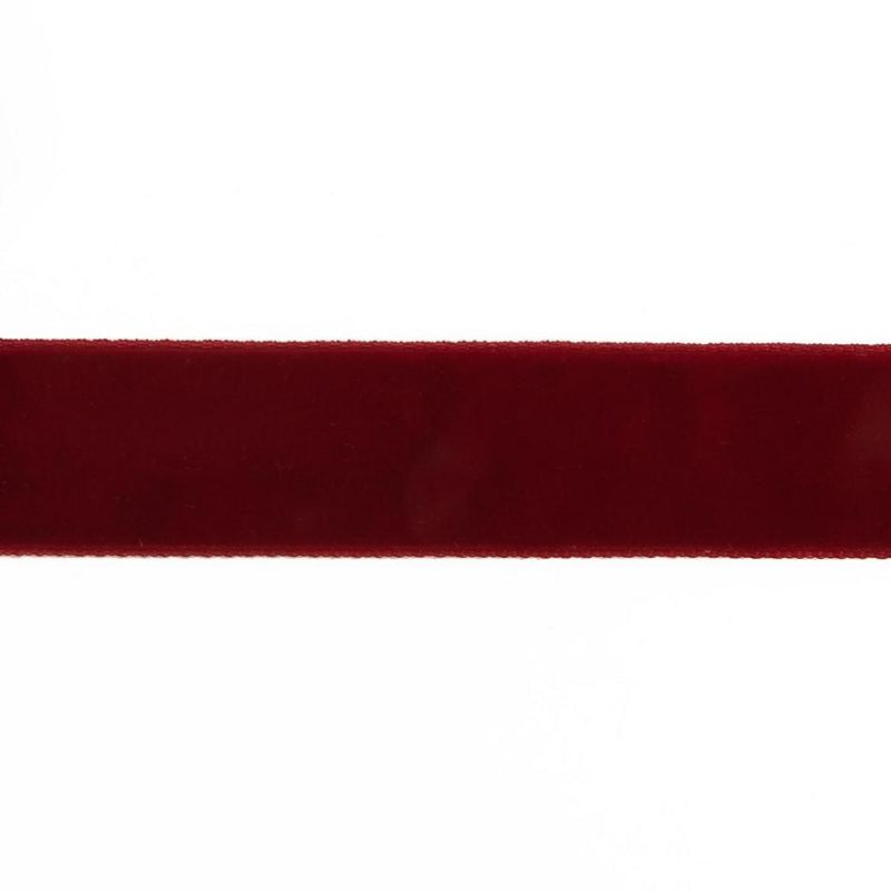 Velvet | Dark Red Single Face Velvet Ribbon – 7/8" Ribbons Dark Red