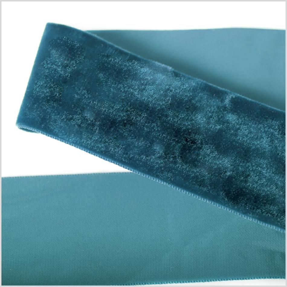 Velvet | Dark Turquoise Single Face Velvet Ribbon – 2" Ribbons Dark Turquiose