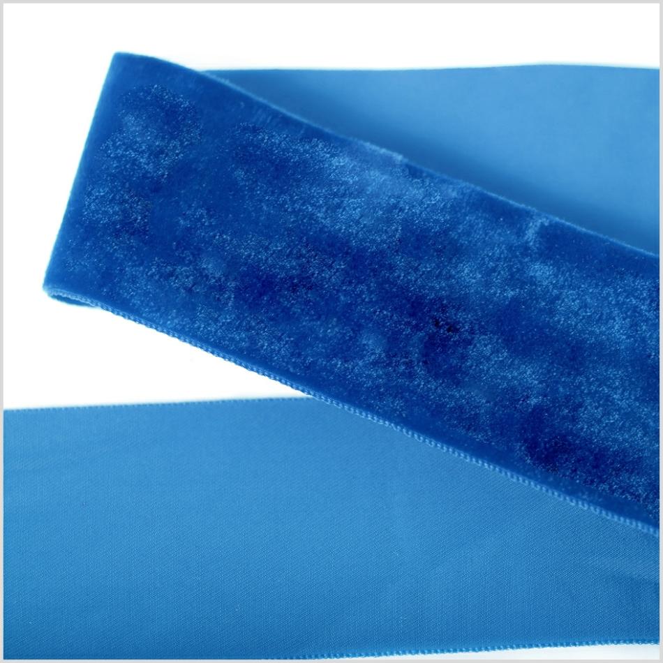 Velvet | Evening Blue Single Face Velvet Ribbon – 2" Ribbons Evening Blue