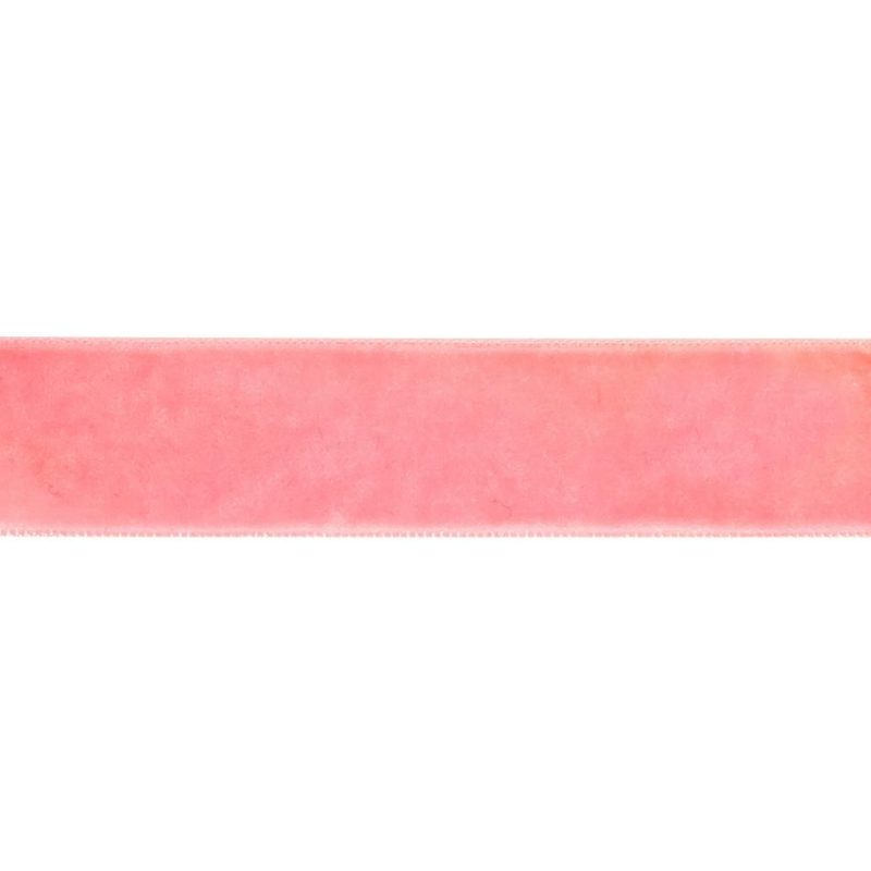 Velvet | Flamingo Pink Single Face Velvet Ribbon – 0.75" Ribbons Flamingo Pink