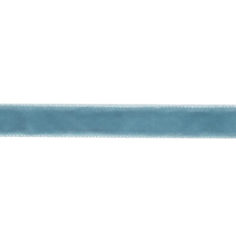 Velvet | French Blue Single Face Velvet Ribbon – 0.375" Ribbons French Blue