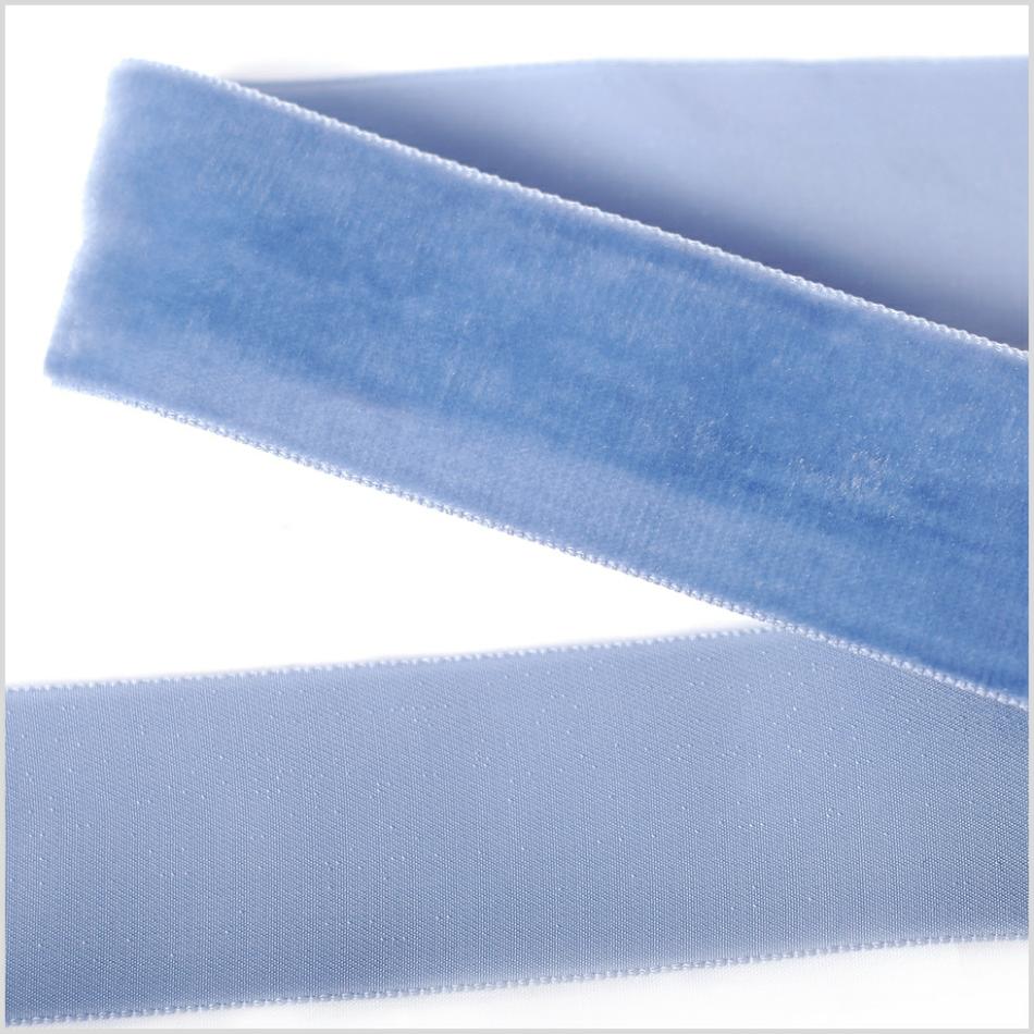 Velvet | French Blue Single Face Velvet Ribbon – 1.5" Ribbons French Blue