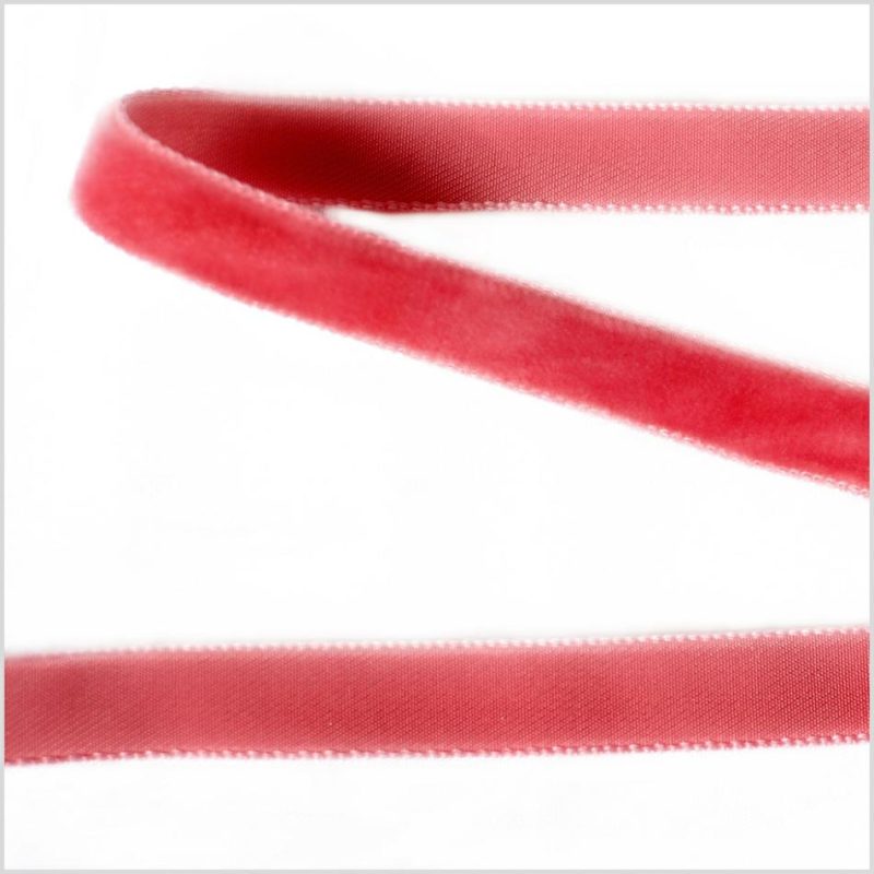 Velvet | Fuchsia Single Face Velvet Ribbon – 0.375" Ribbons Fuschsia