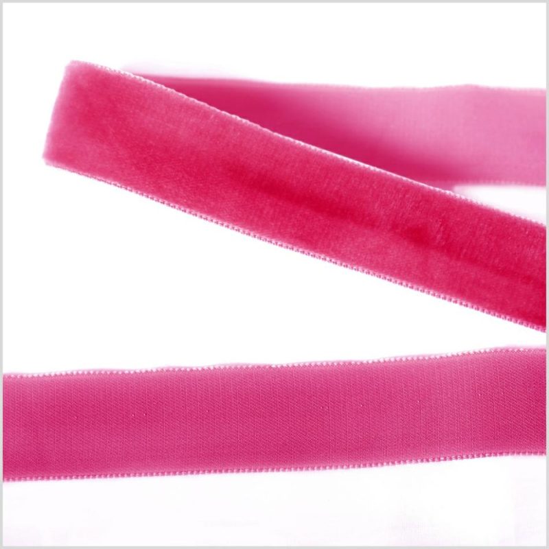 Velvet | Fuchsia Single Face Velvet Ribbon – 0.875" Ribbons Fuchsia