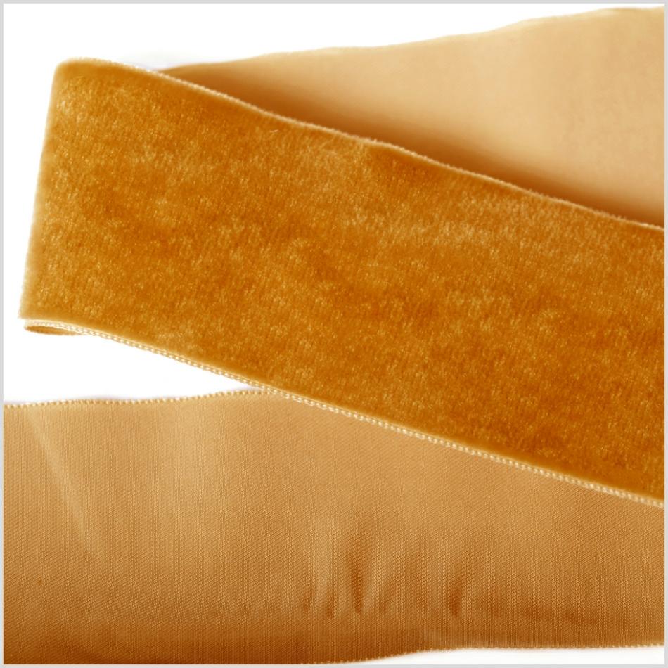 Velvet | Gold Single Face Velvet Ribbon – 2" Ribbons Gold