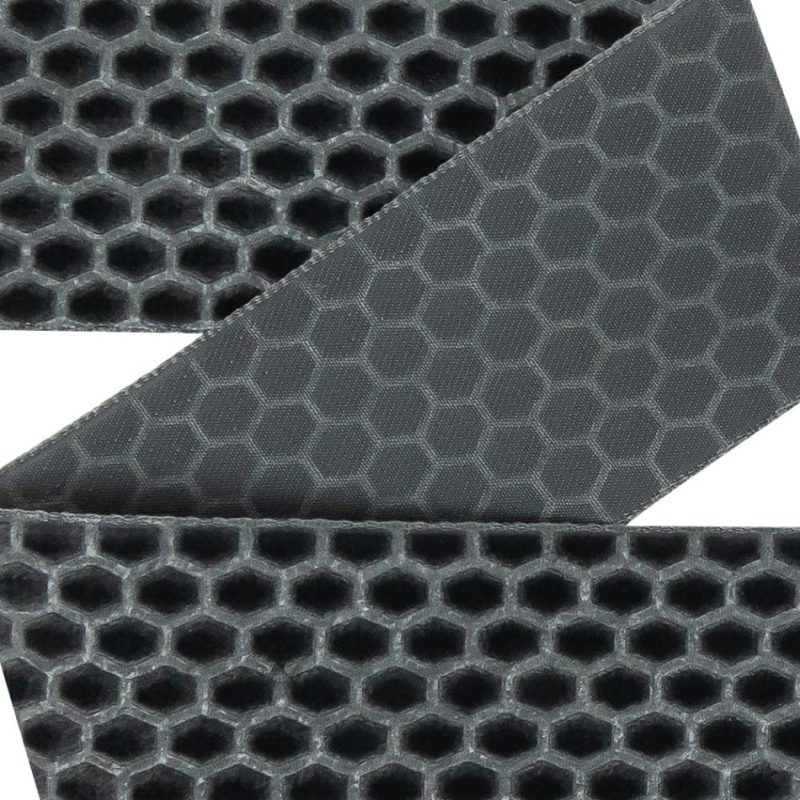 Velvet | Gray Honeycomb Velvet Burnout Trim – 1.4375" Ribbons Gray