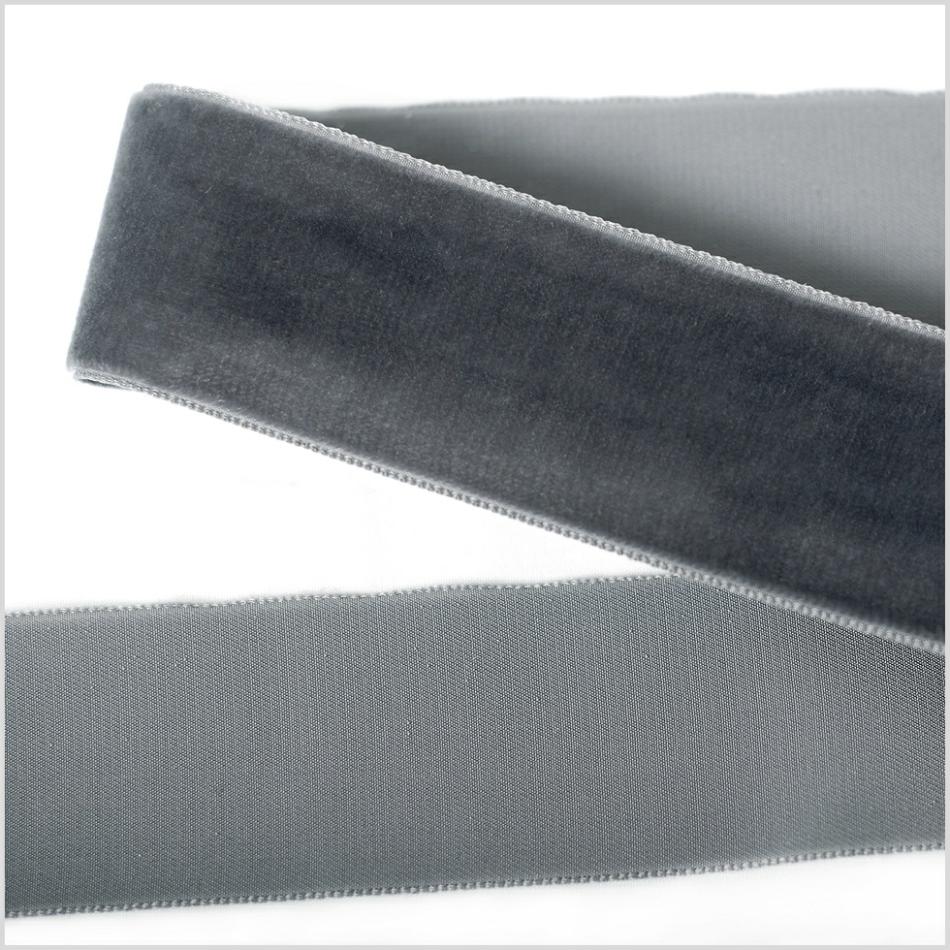 Velvet | Gray Single Face Velvet Ribbon – 1.5" Ribbons Gray