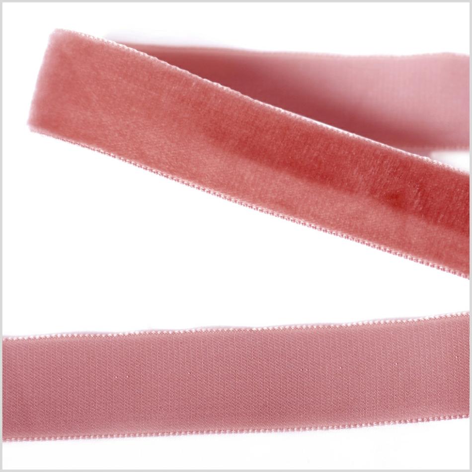 Velvet | Guava Single Face Velvet Ribbon – 0.875" Ribbons Guava