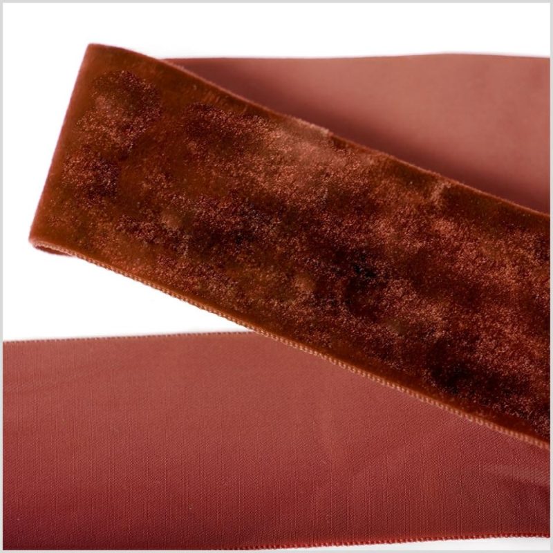 Velvet | Guava Single Face Velvet Ribbon – 2" Ribbons Guava