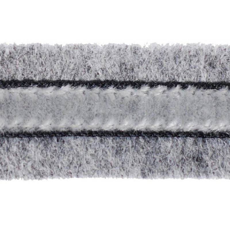 Velvet | Heathered Gray And Gray Velvet On Wool – 1" Ribbons Heathered Gray And Gray