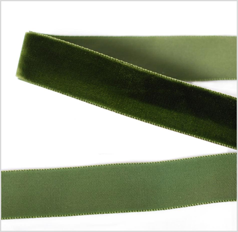 Velvet | Hunter Single Face Velvet Ribbon – 7/8" Ribbons Hunter Green