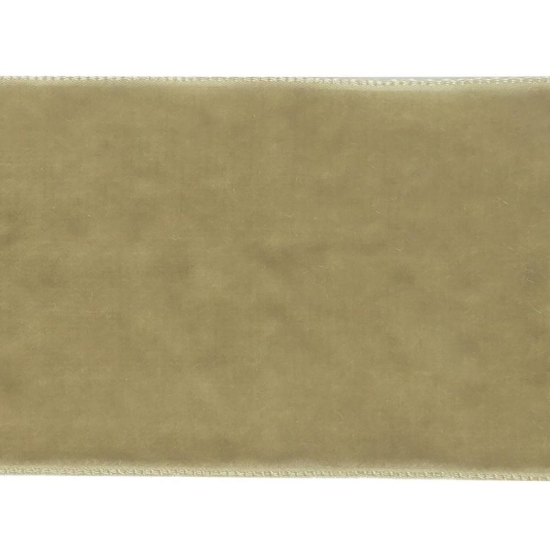 Velvet | Khaki Single Face Velvet Ribbon – 2" Ribbons Khaki