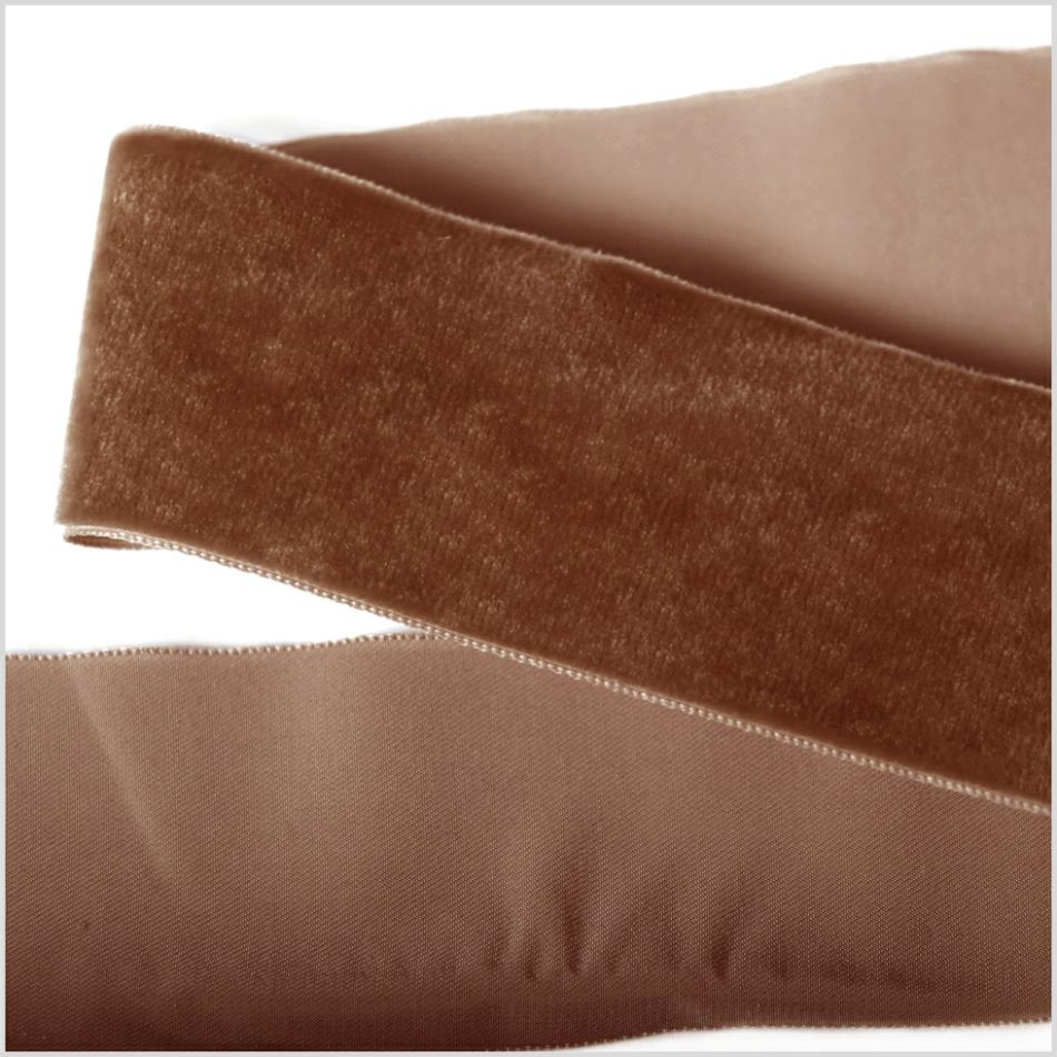 Velvet | Light Brown Single Face Velvet Ribbon – 2" Ribbons Brown