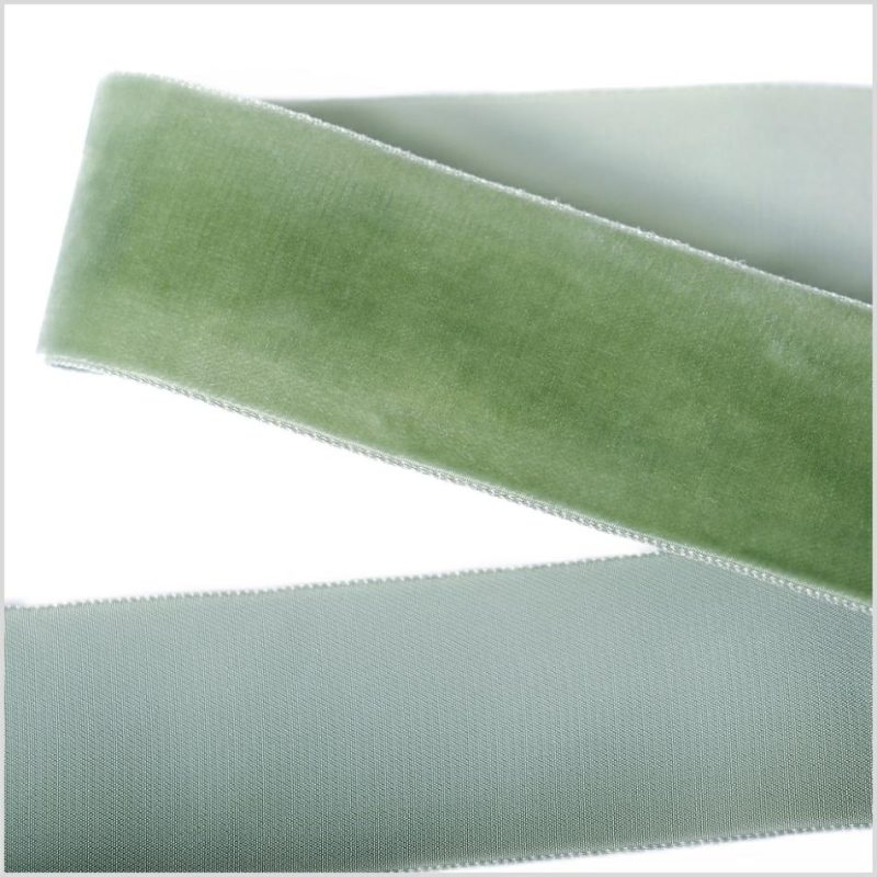 Velvet | Light Green Single Face Velvet Ribbon – 1.5" Ribbons Light Green