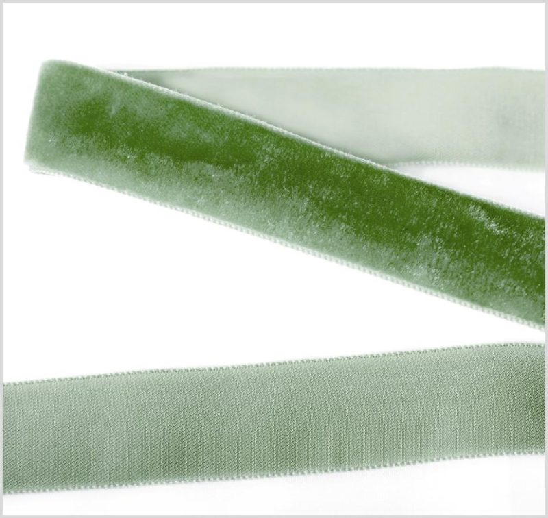 Velvet | Light Green Single Face Velvet Ribbon – 7/8" Ribbons Light Green