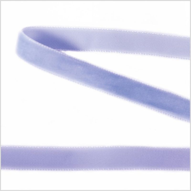 Velvet | Light Lilac Single Face Velvet Ribbon – 0.375" Ribbons Light Lilac