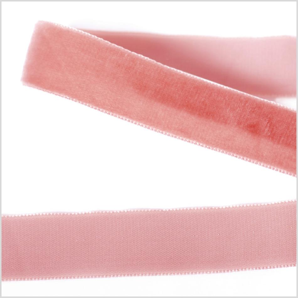 Velvet | Light Peach Single Face Velvet Ribbon – 0.875" Ribbons Light Peach