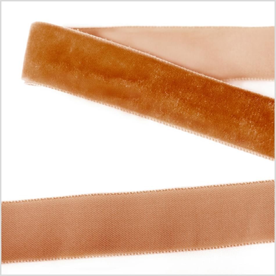 Velvet | Light Rust Single Face Velvet Ribbon Ribbons Light Rust