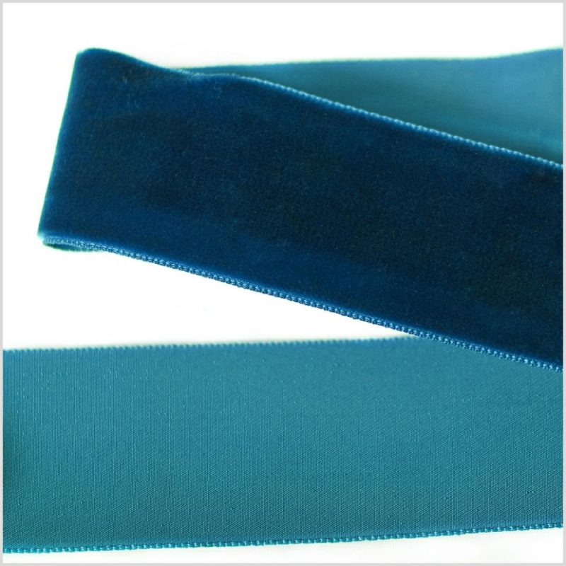 Velvet | Midnight Green Single Face Velvet Ribbon – 1.5" Ribbons Midnight Green