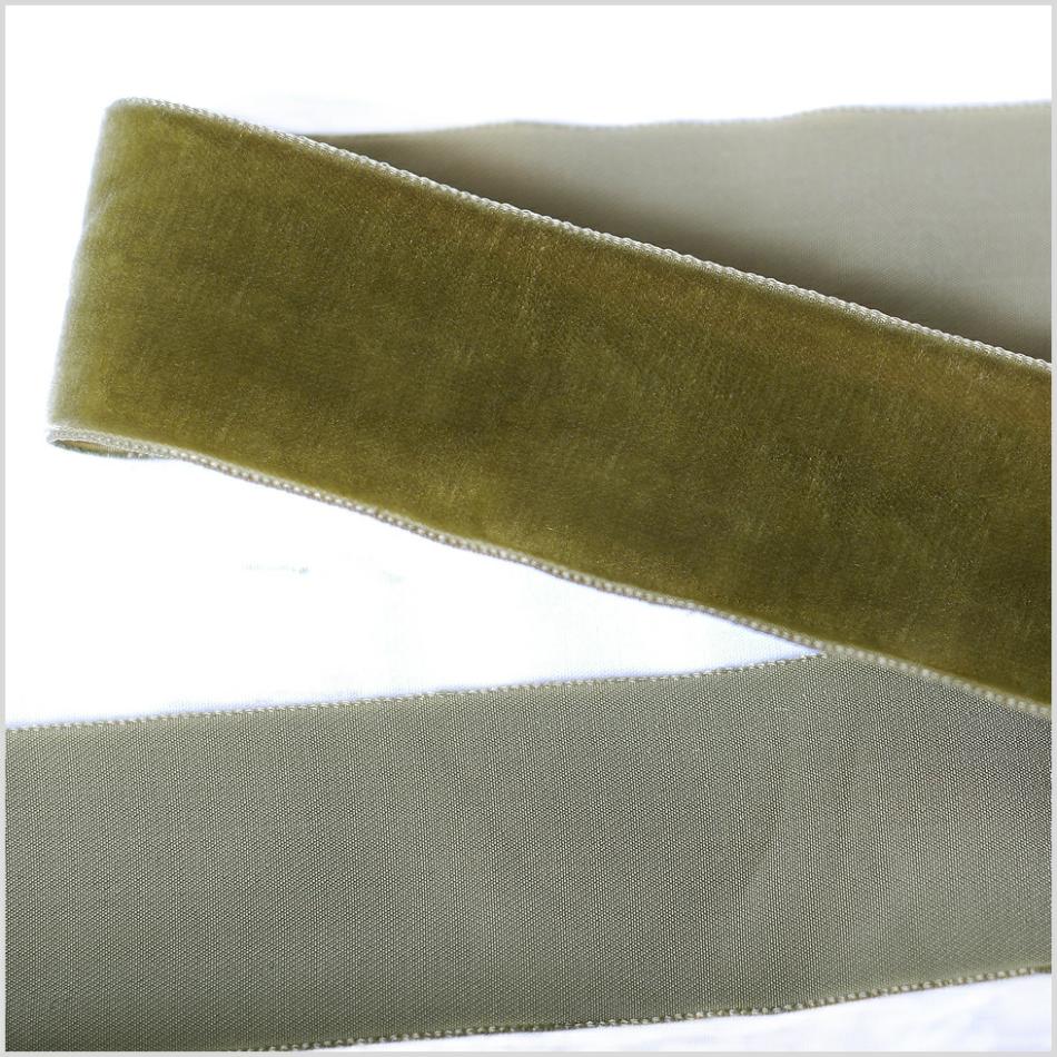 Velvet | Moss Green Single Face Velvet Ribbon – 1.5" Ribbons Moss Green