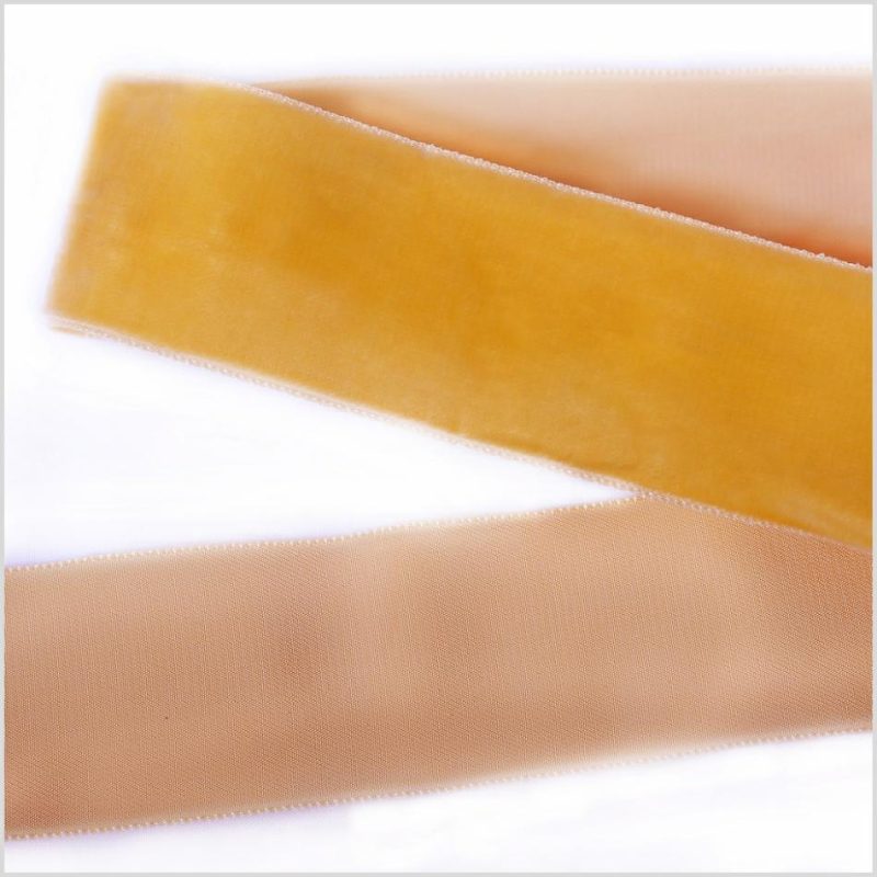 Velvet | Mustard Single Face Velvet Ribbon – 1.5" Ribbons Mustard