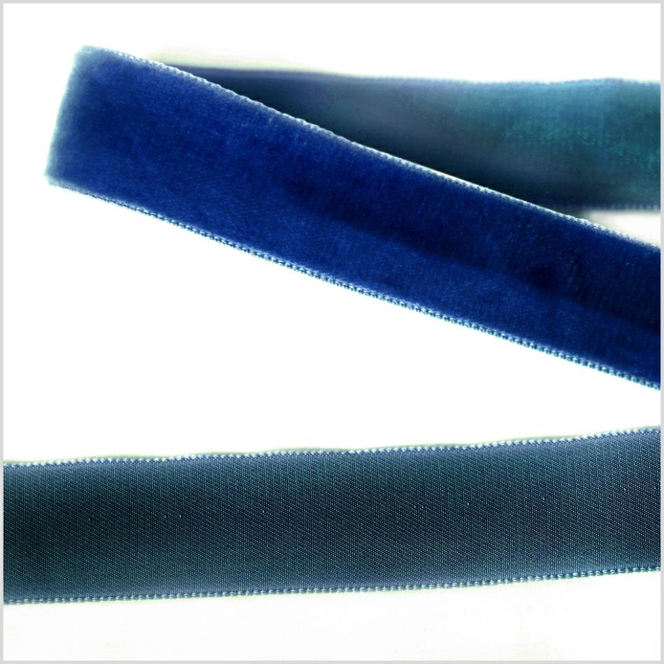 Velvet | Navy Single Face Velvet Ribbon – 0.875" Ribbons Navy