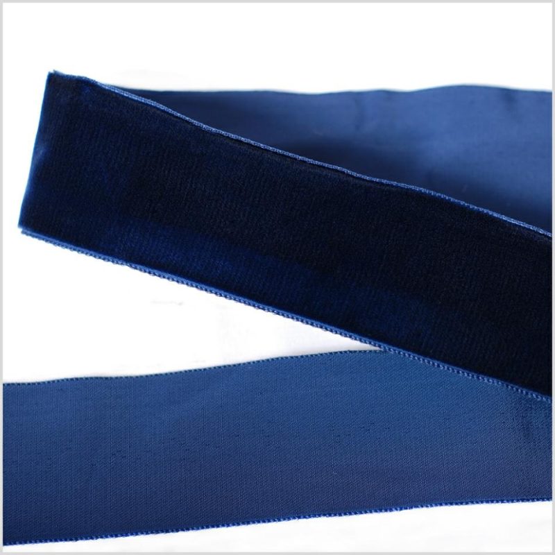 Velvet | Navy Single Face Velvet Ribbon – 1.5" Ribbons Navy