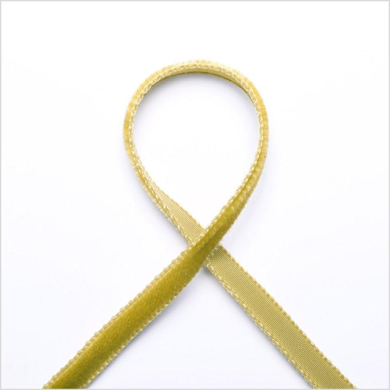 Velvet | Olive Single Face Velvet Ribbon – 5Mm Ribbons Olive