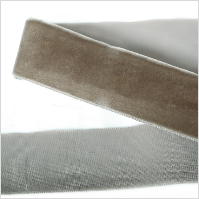 Velvet | Pewter Single Face Velvet Ribbon – 1.5" Ribbons Pewter