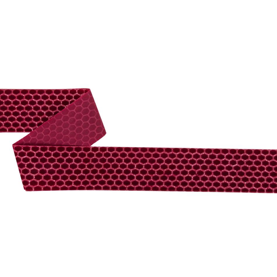 Velvet | Red Honeycomb Velvet Burnout Trim – 1.4375" Ribbons Red