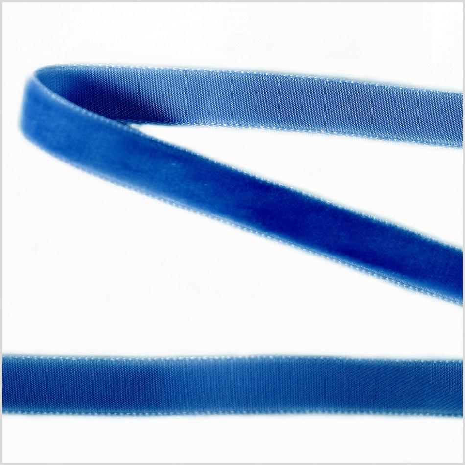 Velvet | Royal Single Face Velvet Ribbon – 0.375" Ribbons Royal