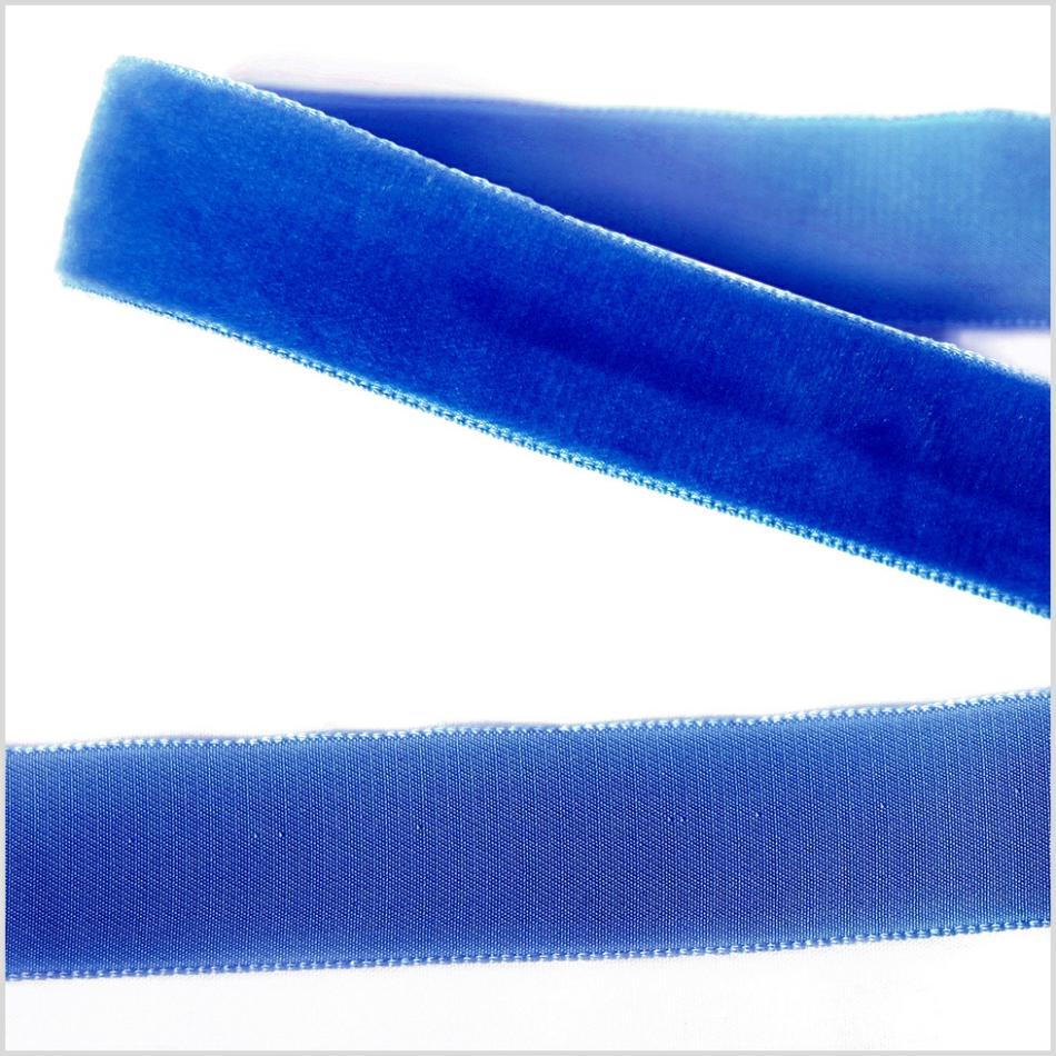 Velvet | Royal Single Face Velvet Ribbon – 7/8" Ribbons Royal Blue