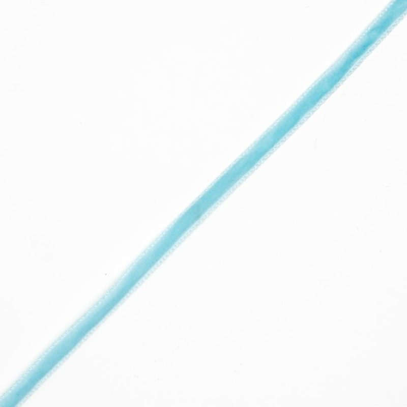 Velvet | Sky Blue Single Face Velvet Ribbon – 5Mm Ribbons Sky Blue