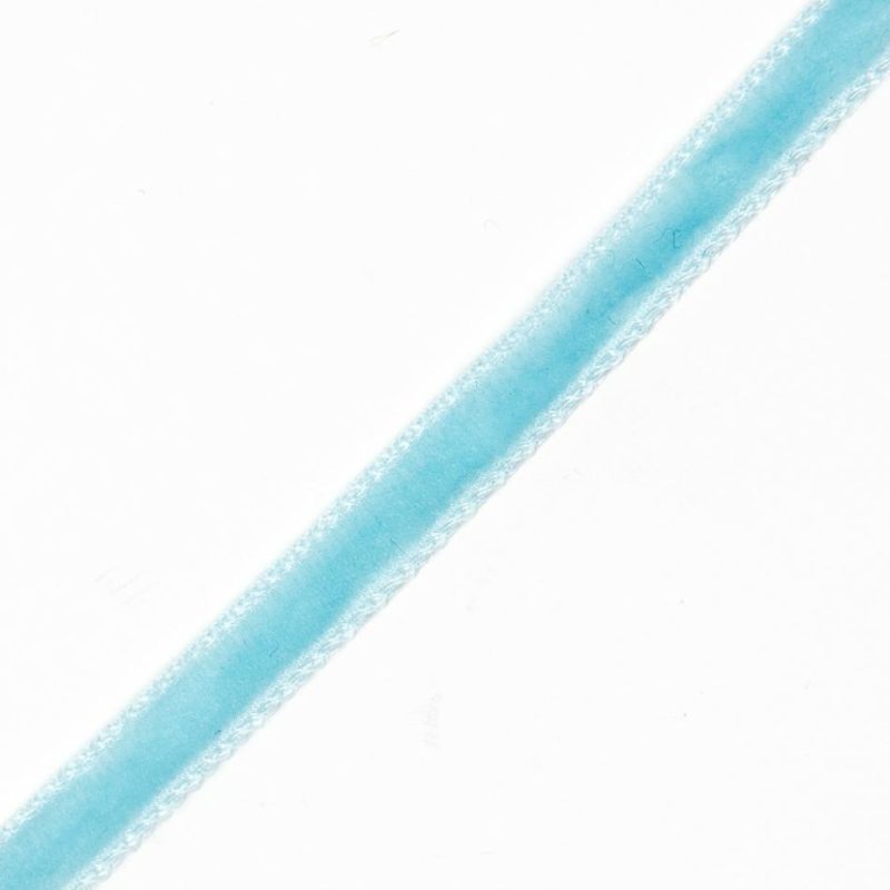 Velvet | Sky Blue Single Face Velvet Ribbon – 5Mm Ribbons Sky Blue