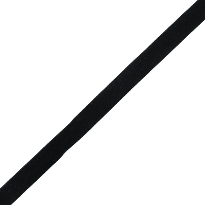 Velvet | Stretch Black Single-Faced Velvet Ribbon Ribbons Black