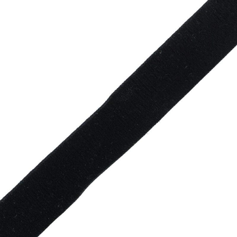 Velvet | Stretch Black Single-Faced Velvet Ribbon Ribbons Black