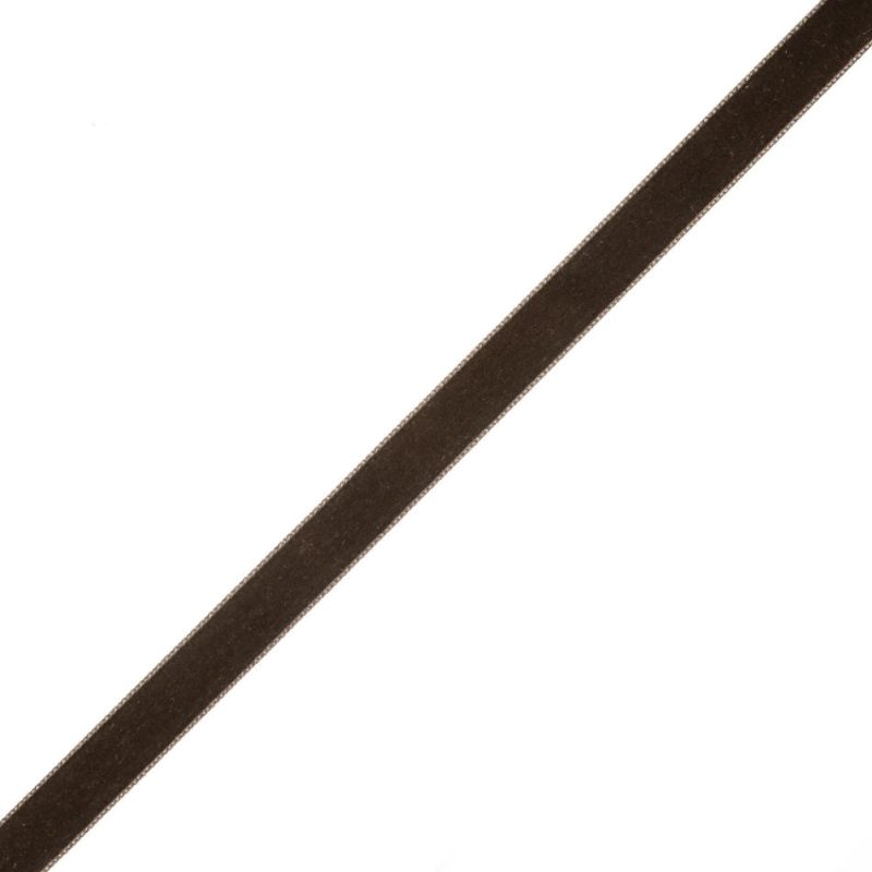 Velvet | Swiss Brown Single-Faced Velvet Ribbon – 0.625" Ribbons Velvet