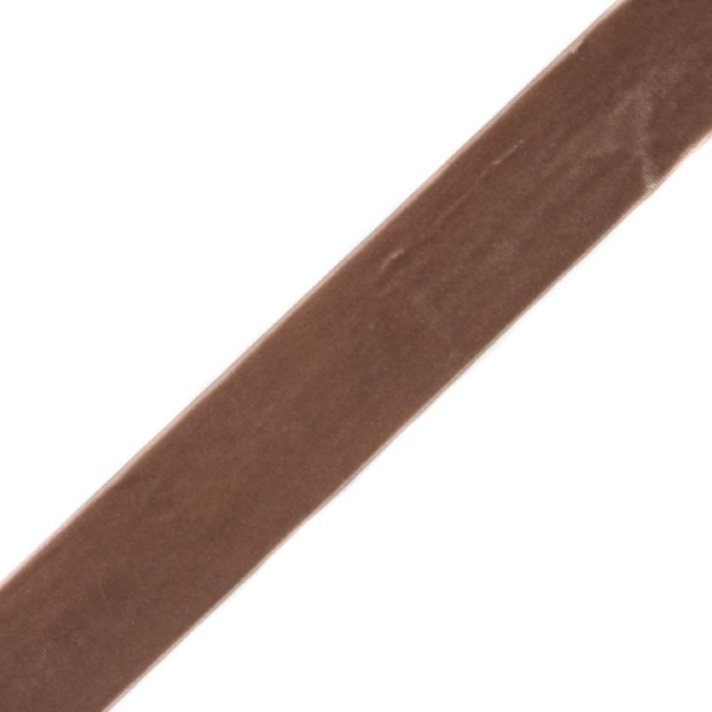 Velvet | Tan Single Face Velvet Ribbon – 2" Ribbons Tan