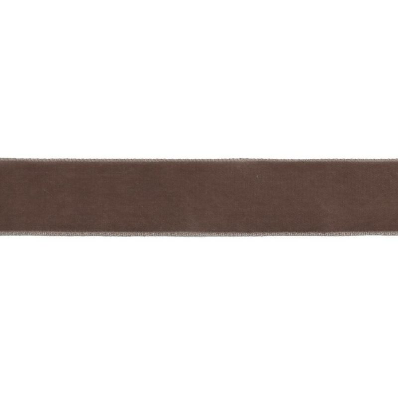 Velvet | Tan Single Face Velvet Ribbon – 7/8" Ribbons Tan