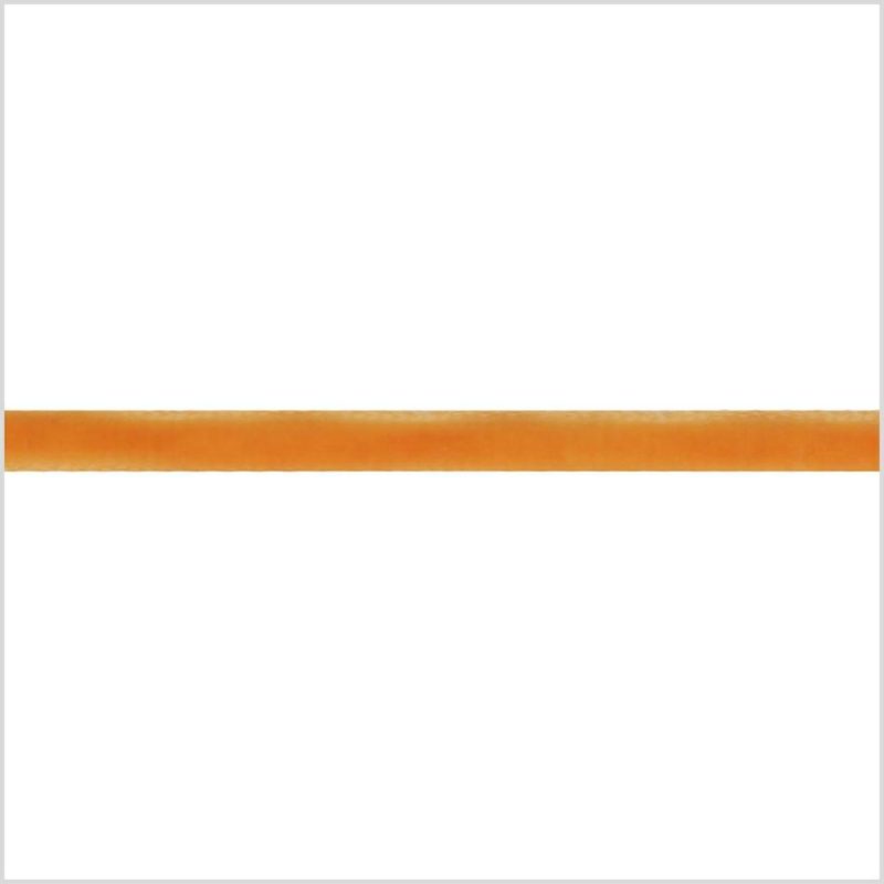 Velvet | Tangerine Single Face Velvet Ribbon – 5Mm Ribbons Tangerine