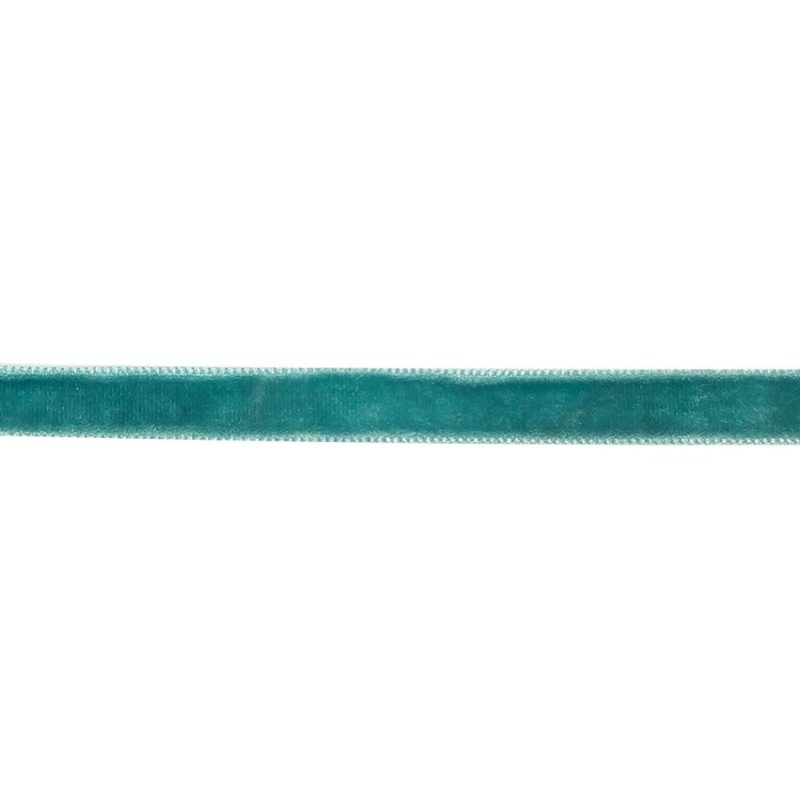 Velvet | Teal Single Face Velvet Ribbon – 0.3125" Ribbons Teal